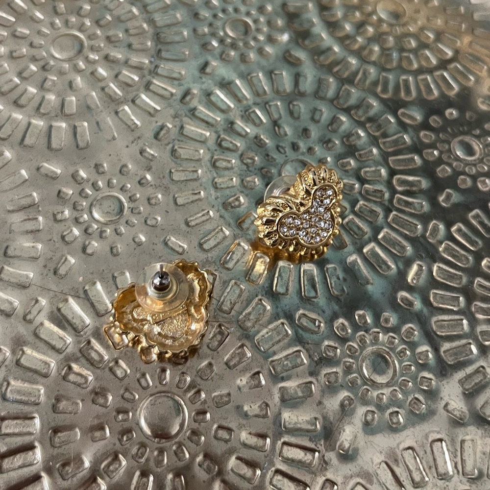 Gold Mickey earrings